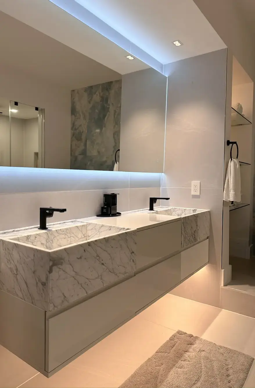 Icon South Beach Unit 3506 — clean interior detail with simple materials