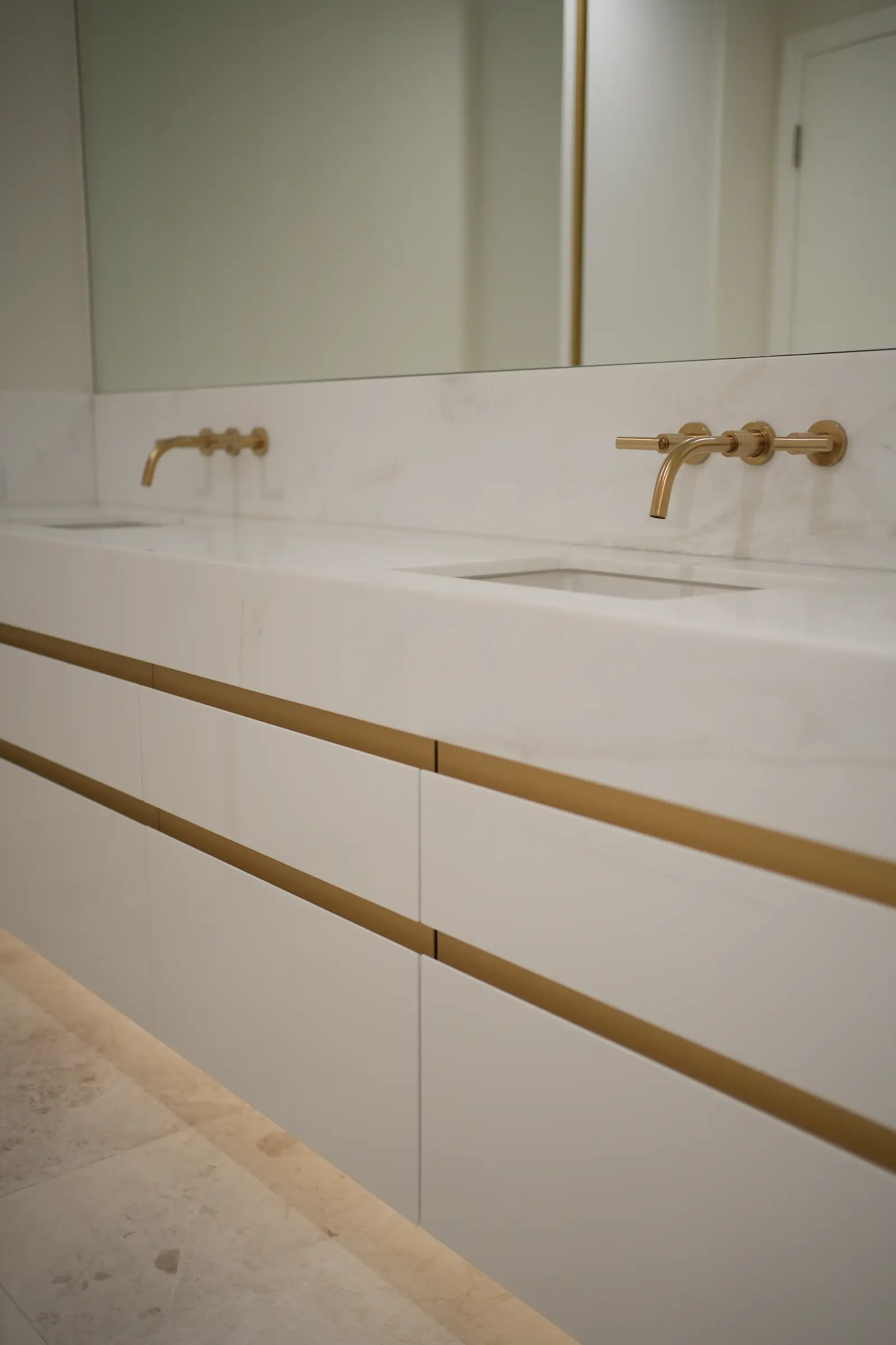 Majestic Tower Unit 909 — calm, understated bathroom composition